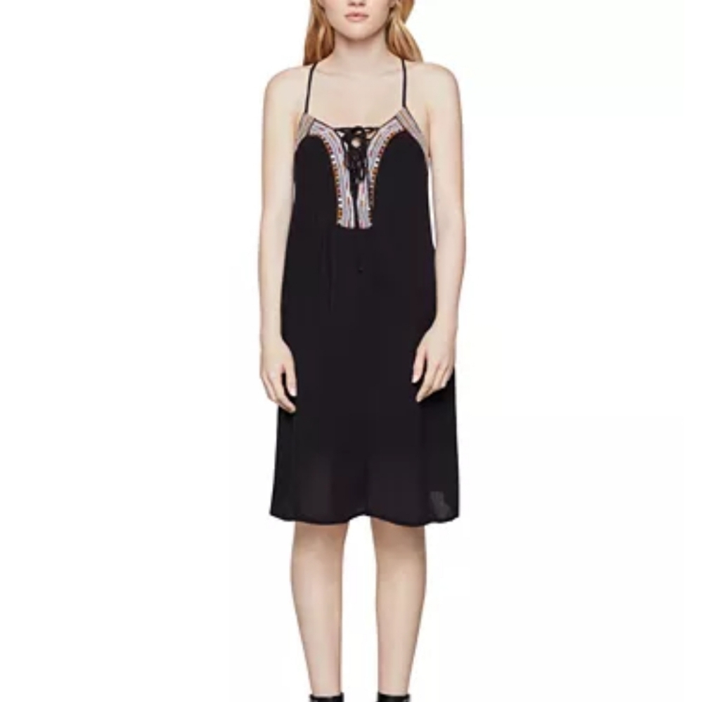 BCBGeneration Embroideres Lace-up A-Line Dress